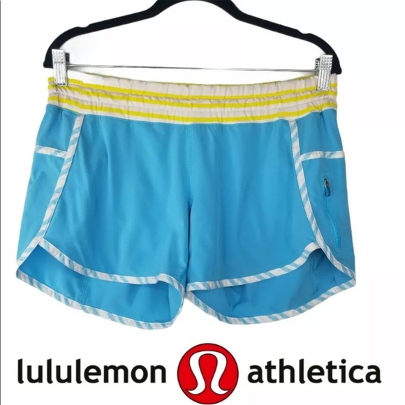 lululemon athletica Pants - Lululemon Tracker Short 4" Blue/Yellow/White Shorts